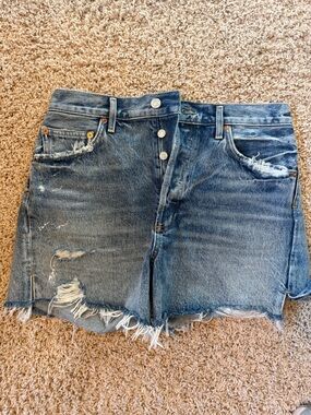 Agolde Light Blue Denim Waistband Detail